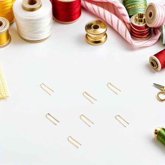 LOLIPPYY 100 Pieces Stainless Steel U Pins for Quilting, Fabric Fixing, Crafting, and Display Use