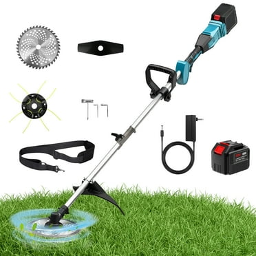 BAOKALER 1380W Brushless Weed Eaters Cordless with 6AH 10C Battery, Multi-Hole Cooling System, 20CM Cutting Diameter, 20000RPM