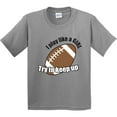 thumbnail image 3 of Inktastic Football Like a Girl Youth T-Shirt, 3 of 5