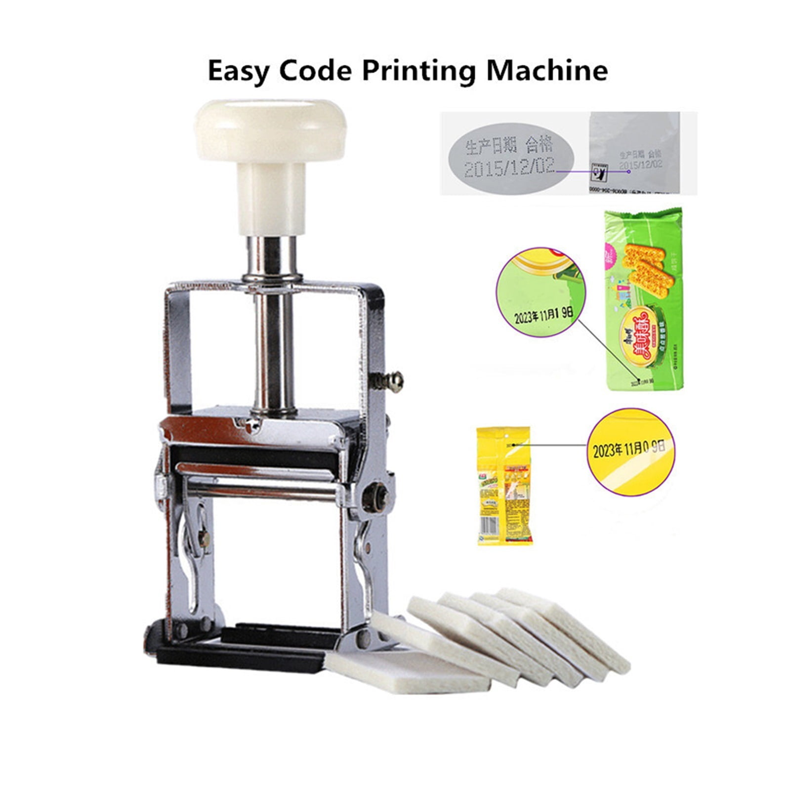 Manually Adjustable Production Date Expiration Date Code Printing Machine On Food Plastic Bag Label Code Printer Inkjet Printers ,Compact Design