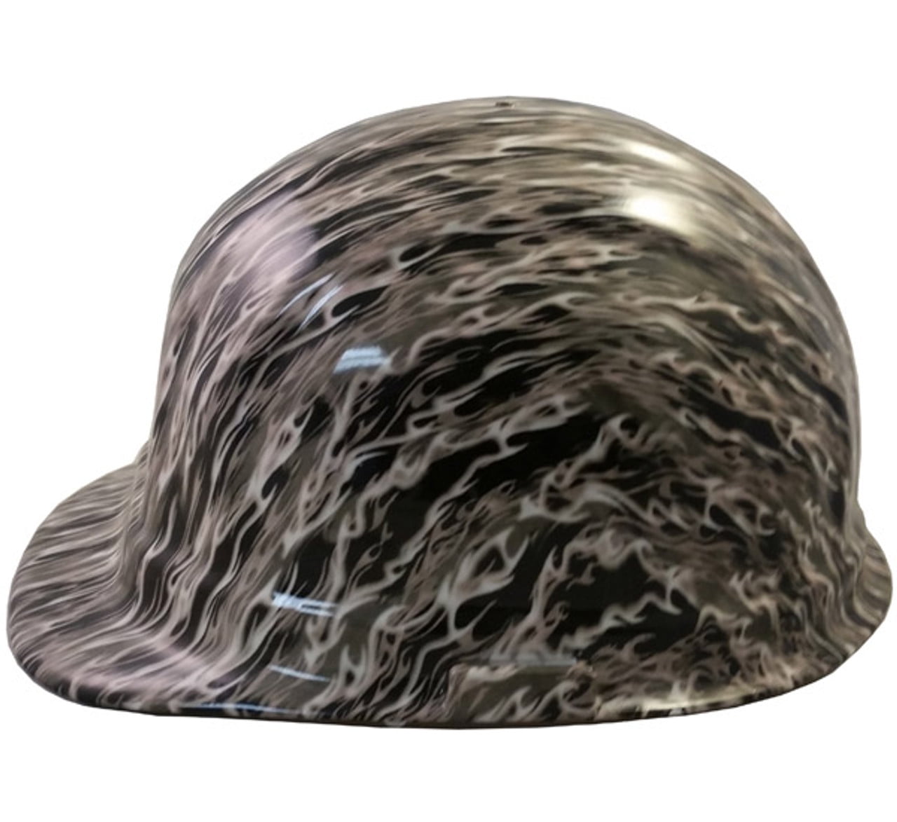 White Flame Hydro Dipped Hard Hats Cap Style