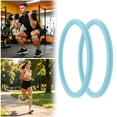 thumbnail image 2 of Silicone Patellar Tendon Knee Support Bands 2 Pack, Flexible Knee Brace Accessories for Running Basketball Tennis Hiking Sports, Light Blue, 2 of 4
