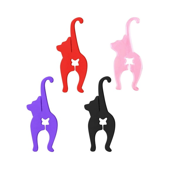 4 Pcs Cute Pet Butt Bread Clip, Reusable Bread Bag Clips, Funny Animal Shape Tool Accessories, Keep Your FoodFresh Longer (Cat)