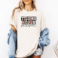 thumbnail image 4 of Touchdown Season Shirt for Women and Teens Cute Girly Checkered Fall Football Oversized Tee Ivory Shirt Adult 2X-Large, 4 of 4