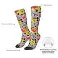 thumbnail image 4 of Xecao Beach Life print thigh-high socks, crafted for both men and women with a stretchy, high-opaque design perfect for daily wear, 4 of 6