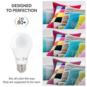 Simba Lighting LED A19 ETL Listed 9W 60W-75W Equivalent Bulbs 120V E26 Base 5000K Daylight 4-Pack