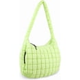 thumbnail image 5 of Lohol Quilted Puffer Tote Bag for Women - Large Crossbody Bag, Lightweight Nylon Puffy Carryall Hobo Puff Shoulder Bag-Light Green, 5 of 10