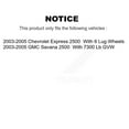 thumbnail image 2 of TEC Front Rear Ceramic Brake Pads Kit for Car 2003-2005 GMC Savana 2500 Chevrolet Express KTC-100394, 2 of 10