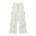 thumbnail image 5 of Edvintorg Womens Cargo Pants with Pockets Quick Dry Elastic Waisted Casual Loose Trousers Clothes for Women White M, 5 of 6