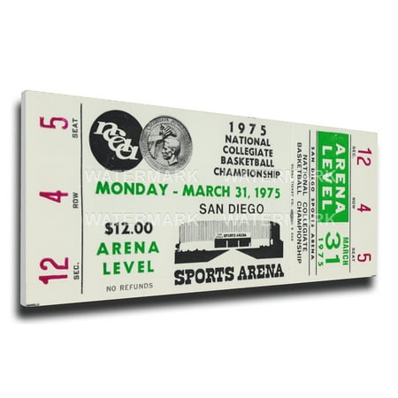 - 1975 NCAA Basketball Finals Canvas Mega Ticket - UCLA Bruins