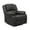 Dark Brown, variant on Lexicon Fairview Polished Microfiber Upholstered Manual Recliner in Brown