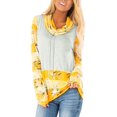 thumbnail image 2 of Sudadera de mujer con cuello desbocado floral a rayas y bolsillos Zhivalor WMZY-685-5, 2 of 7