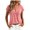 Pink^lxz, variant on QGJZVUNL Womens Short Sleeved T Shirt Round Neck Going Out Tops with Button Casual Summer Clothes Size 2XL