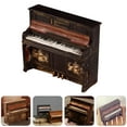 thumbnail image 3 of CIMAXIC Mini Piano Photo Props Mini Piano Ornaments Retro Portable Musical Instrument Model for Decor,6.3"X5.51"X2.36", 3 of 4