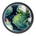 4 Packs Knob, 1.37" (35 mm) Diameter Drawer Knobs, Sea Slug