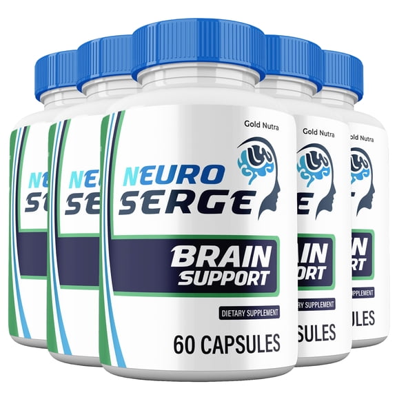 Neuro Serge Capsules, Advanced Maximum Strength Pills Cognitive and Brain, NeuroSerge Supplement for Clarity and Health (5 Pack)