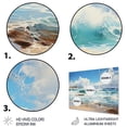 thumbnail image 3 of Designart "Sunkissed Beach by the Coastal Ocean III" Landscapes Metal Wall Art Prints, 3 of 5