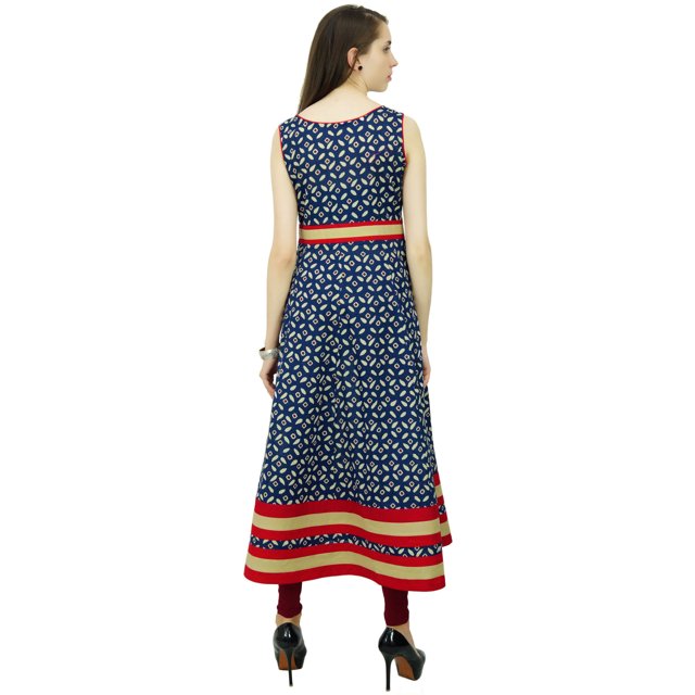 Phagun Kurta Anarkali Designer Kurti Ethnique en Coton Robe Tunique Décontractée