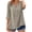 Khaki, variant on Ruimatai Women's Casual Lace Embroidered Blouses 3/4 Sleeve V Neck Button Down Linen Tops for Summer Daily Wear