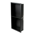 thumbnail image 6 of ALFI brand 12 x 24 Black Matte Stainless Steel Vertical Double Shelf Bath Shower Niche, 6 of 12