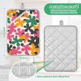 thumbnail image 6 of Yayeee Pot Holders Kitchen Heat Resistant with Pocket 7"x9.8" Cotton Oven Cooking Hot Pads, Pink Floral Blooms, 6 of 7