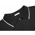 thumbnail image 4 of COOFANDY Men's Zipper Polo Shirt Long Sleeve Knit Polo Sweater Casual Golf Pullover Quarter Zip Sweatershirt, 4 of 9