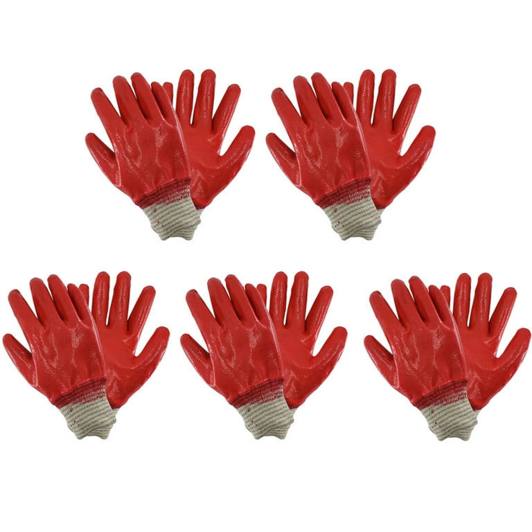 12 Pairs Work Gloves Rubber Latex Coated Anti-slipWorking for Construction  Gardening Gloves Orange Safety Glove - AliExpress