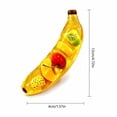 thumbnail image 2 of Banana Squishy Toy with Embedded Fruit Pieces and Slow Rising Material, 5 Inches, Yellow Transparent Design, for Kids and Adults, Relaxation Squeeze Toy, 2 of 4
