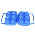 thumbnail image 6 of Jiandong Plastic egg carrier Portable Folding 6 Eggs Storage Container for Camping - Blue(5.98X5.91X2.76Inch), 6 of 7