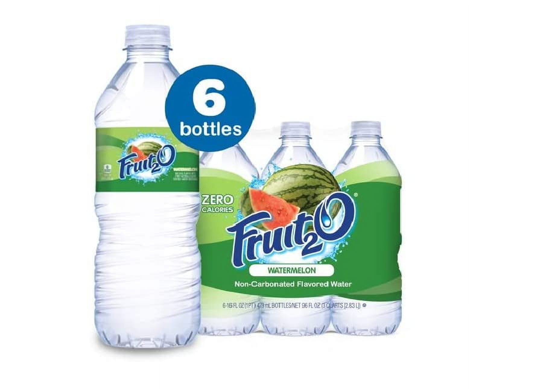 Fruit2O Zero Calorie Flavored Water, Raspberry, 6 Count (Pack of 4)