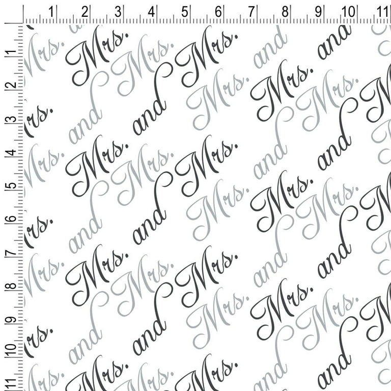 Mrs. and Mrs. Black White Gay Wedding Premium Gift Wrap Wrapping Paper Roll, Size: 72