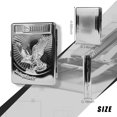 thumbnail image 2 of 20 PCS Set Metal Cigarette Case Holder Arc Lighter with 3D Eagle Design Rechargeable Electric Arc Lighter Case Windproof Flameless USB Cigarette Case Lighter (Silver), 2 of 8
