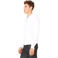 thumbnail image 4 of Bella Canvas Men's 3739 Unisex Poly-Cotton Fleece Full-Zip Hoodie (White, X-Small), 4 of 5