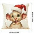 thumbnail image 3 of Yhmxh Fundas de cojín navideñas con estampado divertido, funda de almohada de lino para sofá, funda de cojín para decoración del hogar, funda de almohada familiar, fundas de almohada, 3 of 6
