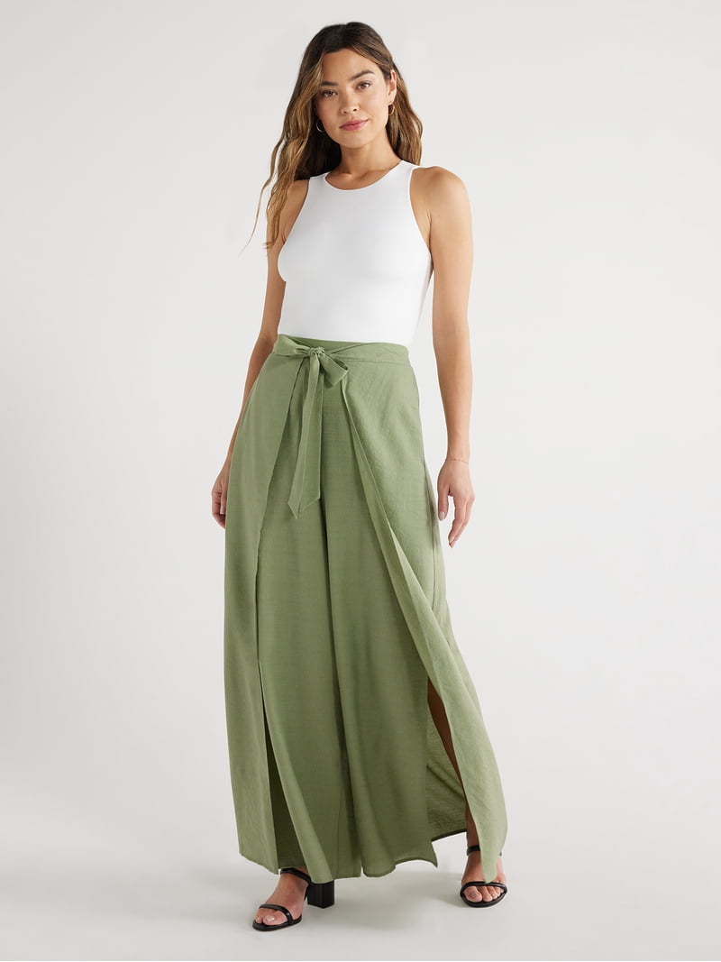Sofia Jeans by Sofia Vergara Women's Petal Hem Palazzo Pants, Wide