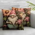 thumbnail image 3 of Spring Summer Gnome Lumbar Decorative Throw Pillow Cover Rectangular Pink Sunflower Outdoor Home Decor, Floral Flower Diamonds Butterfly Seasonal Couch Cushion Case, 3 of 5