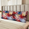 thumbnail image 4 of Bingfone Body Pillow Cover Long Pillow Case with Zipper Decorative Bedding Pillowcase 20"x54" Soft Cushion Pillow Case for Bedroom-Hawaiian Style, 4 of 6