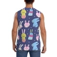 thumbnail image 4 of Haiem Men's Cartoon Rabbit Print Tank Tops Summer Sleeveless Cut Off Workout T-Shirts Fitness Vest Athletic Undershirts-3X-Large, 4 of 8