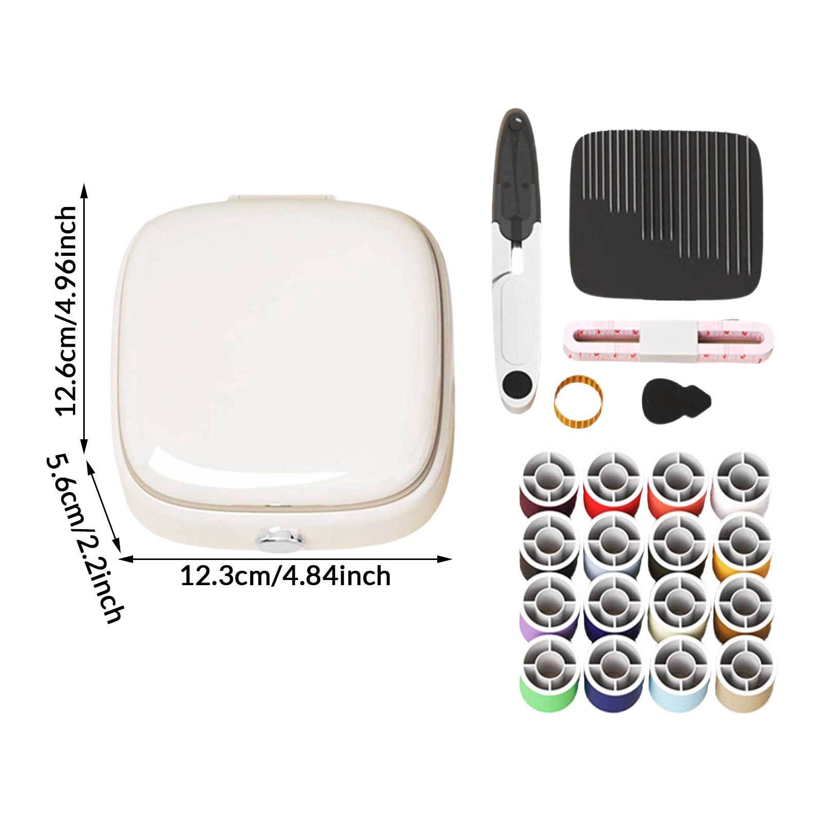 VMWMSSR Sewing Kit With Thread Spools, Portable Sewing Supplies Set With Needle Case, Travel Sewing Kit For Home, Travel & Diy Sewing Projects(Green-12.6X12.3X5.6Cm)