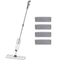 True & Tidy® Spray Mop with Refillable Deluxe Set with 4 Mop Pads, White