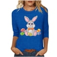 thumbnail image 1 of Camisetas Casuales de las Mujeres Impresas 3/4 Manga Cuello Redondo Blusa, Moda Ligera Superior para el Hogar Y el Uso Diario, Cómoda Imitación de la Tela Del Estante, 1 of 5