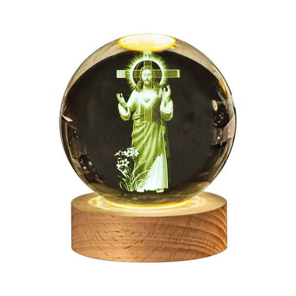 Cheapark Jesus Snow Globe Night Light