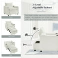 thumbnail image 4 of Sleeper Sofa Chair Bed, Convertible Sofa Chair 3-In-1, Adjustable Sleeper Chair Pullout Sofa Bed with Modern Velvet Fabric for Living Room Apartment Small Space (Beige), 4 of 10