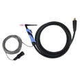 thumbnail image 1 of 17F Series - 150 Amp - Air Cooled - Flexible Head TIG Torch - 12.5 feet 1-Piece Cable - INLINE Dinse 35-70 Connector - Amperage Control - 14 Pin Connector, 1 of 7