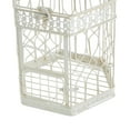 thumbnail image 5 of DecMode Cream Vintage Metal Birdcage with Crisscross Vertical Bars and Floral Embossed Design, Set of 2 21", 18"H, 5 of 14