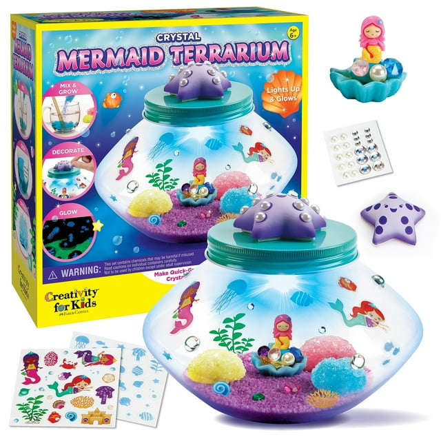 Kit de terrario Creativity para niños Crystal Mermaid de 6 a 8 años