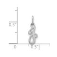 thumbnail image 2 of 14k White Gold Solid Satin Textured Letter Name Personalized Monogram Initial J Charm Pendant Necklace for Women, 2 of 2