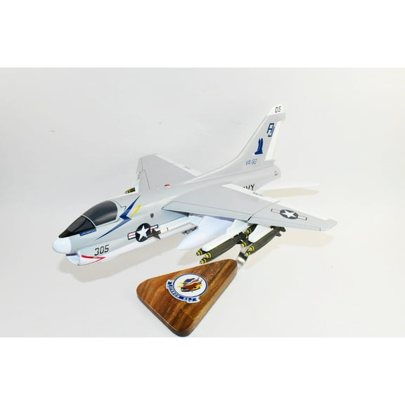 VA-82 Marauders (312) A-7e Corsair II Model, LTV, 1/31 Mahogany Scale Model, Navy