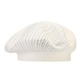 thumbnail image 3 of 1PC Hat White Polyester Women's Solid Color Vintage Knit Beret Fall/Winter Hot Drill Warm Wool Beret, 3 of 3