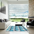 thumbnail image 7 of Ahgly Company Machine Washable Indoor Rectangle Transitional Azure Blue Area Rugs, 2' x 3', 7 of 7